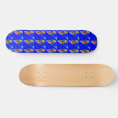 nonnes de surf sur skateboard bleu (Horz)