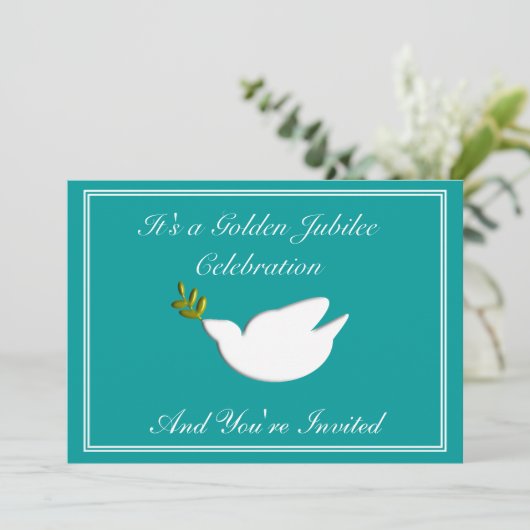 Nonnes Golden 50th Jubilee Invitations (Debout devant)