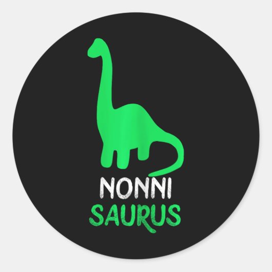Nonni-saurus Funny Dino Dinosaur Nonnisaurus Ronde Sticker (Voorkant)
