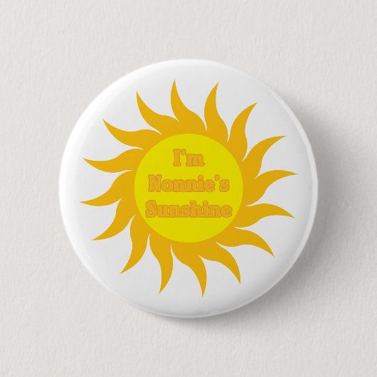 Nonnie's Sunshine Ronde Button 5,7 Cm (Voorkant)