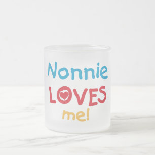 Nonnie houdt van me Tshirts en cadeaus Matglas Koffiemok