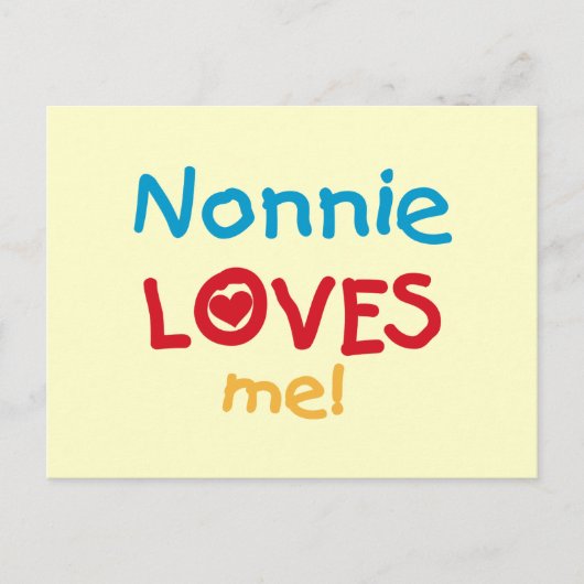 Nonnie Loves Me T-shirts en geschenken Briefkaart (Voorkant)