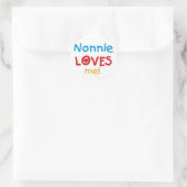 Nonnie Loves Me T-shirts en geschenken Ronde Sticker (Tas)