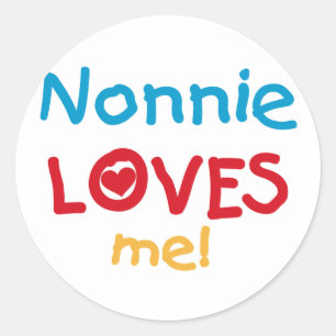 Nonnie Loves Me T-shirts en geschenken Ronde Sticker