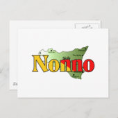 Nonno avec carte de la Sicile (Devant / Derrière)