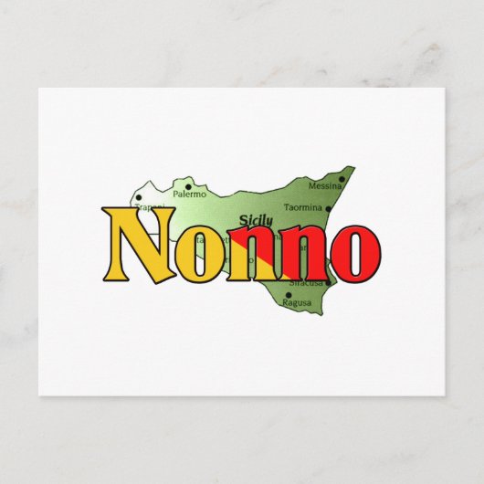 Nonno avec carte de la Sicile (Devant)