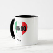 NONNO Drapeau Italien Coeur Mug (Devant gauche)
