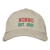 Nonno - est.2021 Casquette de baseball brodé (Devant)