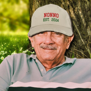 Nonno - est.2026 Geborduurd Honkbal Pet