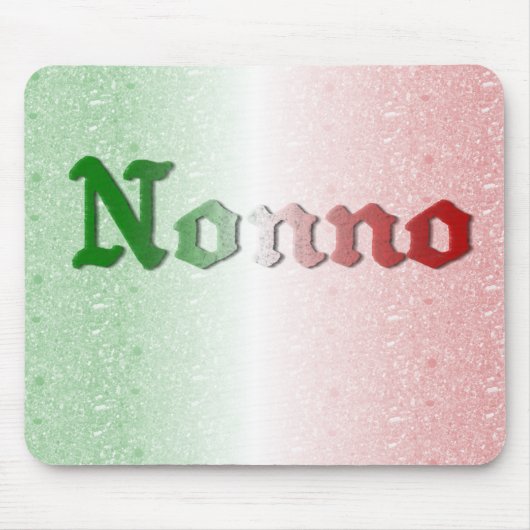 Nonno Italiaanse grootvader Flag Mousepad Muismat (Voorkant)