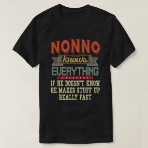 Nonno kent alles Funny Retro Grandpa Gift T-shirt