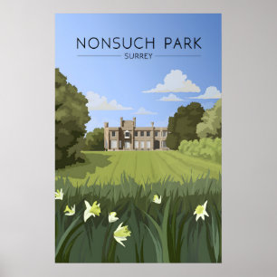 Nonsuch Park Surrey Reisposter Poster