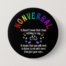 Nonverbal Ronde Button 7,6 Cm