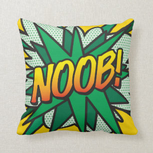 NOOB Funny Cool Modern Comic Book Pop Art Kussen