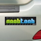 noobtoob-bumpersticker (echte gamers) bumpersticker (Op auto)