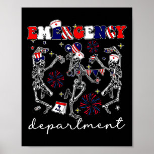 Nood 4 juli Afdeling Skelet Dansen Poster