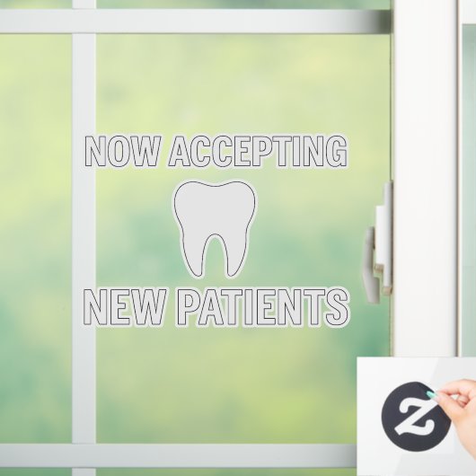 NOOD WALK-INS WELKOM Dental Window Decal – T (Huis)