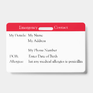 Noodcontact Badge