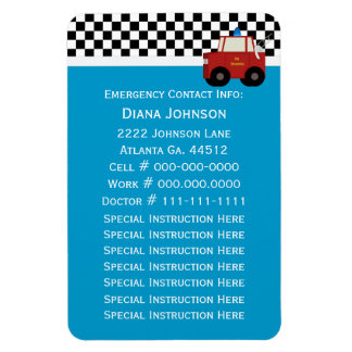 Noodcontact: Brandweerwagen Magneet