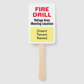 Noodevacuatie Brand Boor Huurder Lokaliseer teken Handwaaier (Achterkant)