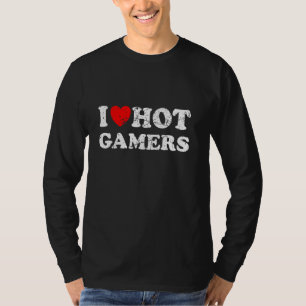 Noodgedwongen in het hart Hot Gamers Ik hou van Ho T-shirt
