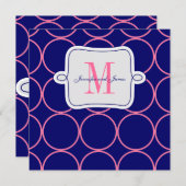 Noodhedendaagse bruiloft Uitnodiging Monogram mari (Voorkant / Achterkant)