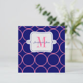 Noodhedendaagse bruiloft Uitnodiging Monogram mari (Staand voorkant)