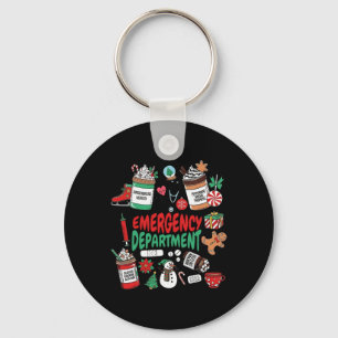 Noodhulp afdeling kerstpersoneel Ed Christmas M Sleutelhanger