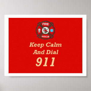 Noodhulp bij brand-Poster 911 Poster