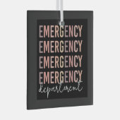 Noodhulpafdeling | ER Zuster | ER Tech Glas Ornament (Voorkant Rechts)