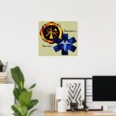 Noodhulpdiensten Poster (Thuiskantoor)