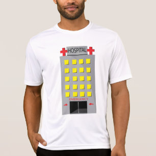 Noodingang ziekenhuisgebouw t-shirt