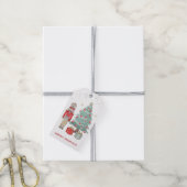 Noodkraker en kerstboom cadeaulabel (Met Touw)
