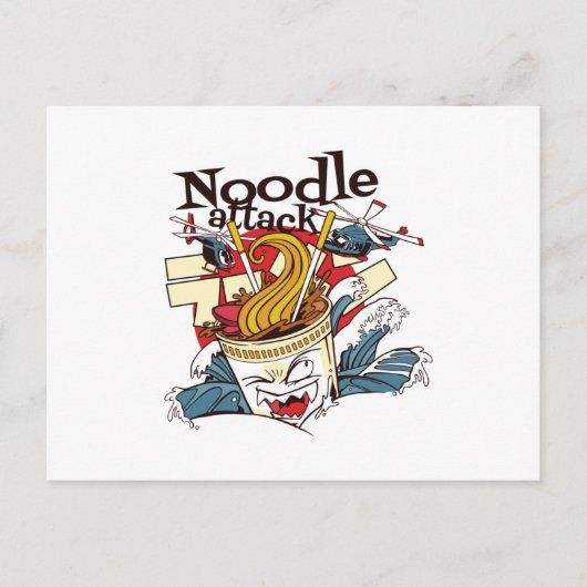 Noodle-aanval Briefkaart (Voorkant)