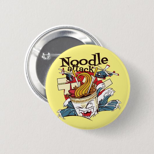 Noodle Attack Ronde Button 5,7 Cm (Voorkant /achterkant)