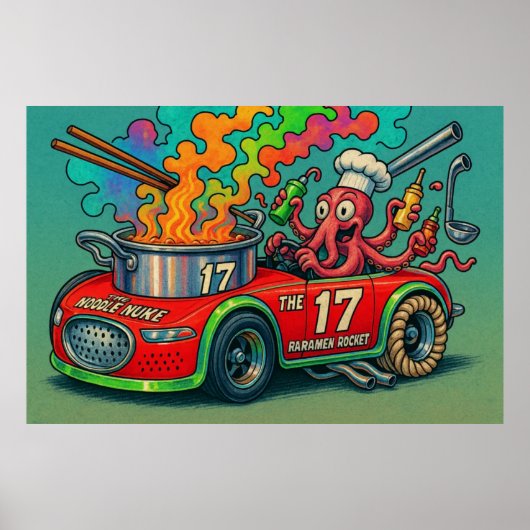Noodle Nuke (Ramen Rocket) Poster (Voorkant)