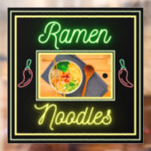 Noodle Restaurant Noodle Bowl Afbeelding Voorzijde Raamsticker (Vel 2)