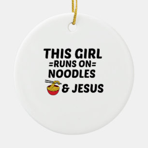 NOODLEN EN JESUS KERAMISCH ORNAMENT