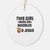 NOODLEN EN JESUS KERAMISCH ORNAMENT (Links)
