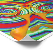 Noodles Cinétique Collage Kaleidoscope Poster (Coin)