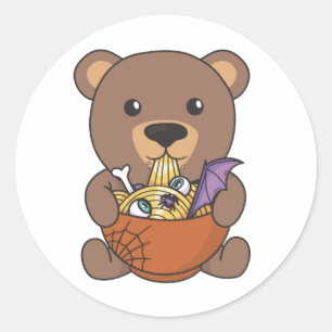Noodles Japans noedles Halloween Beer Eats Ramen Ronde Sticker