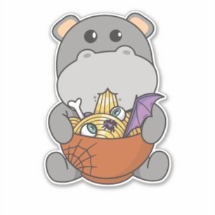 Noodles Japans Noodles Halloween Hippo Ramen Sticker