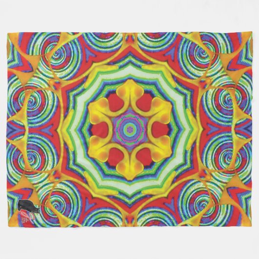 Noodles Kaleidoscope Couverture polaire (Devant (Horizontal))