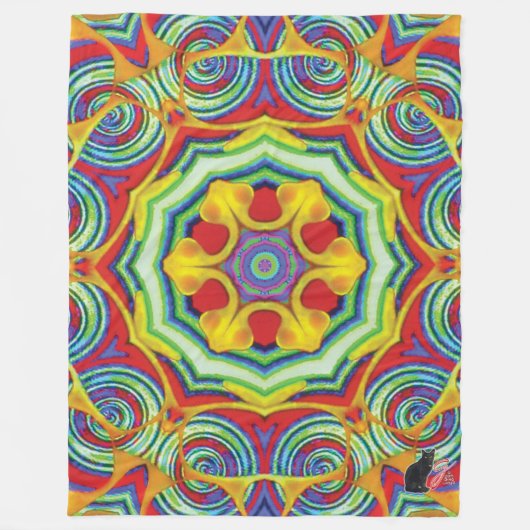 Noodles Kaleidoscope Fleece Blanket (Voorkant)
