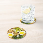 Noodles, Ramen Funny Soup Ronde Kartonnen Onderzetter (Insitu)