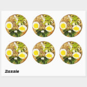 Noodles, Ramen Funny Soup Ronde Sticker (Vel)