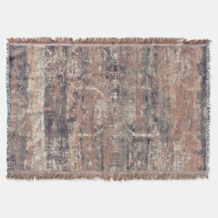 Noodlijdend Abstract Antiek Rustiek Bruin Deken