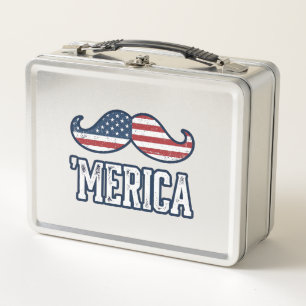 Noodlijdend Amerika Snor Patriottisch Vector Ontwe