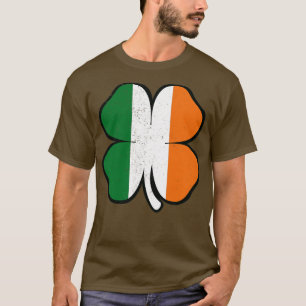 Noodlijdend Iers Ierland kleurt vier blad klaver S T-shirt