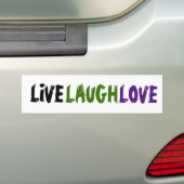 Noodlijdend LIVE LACHEN LIEFDE delen een aantal vr Bumpersticker (Op auto)
